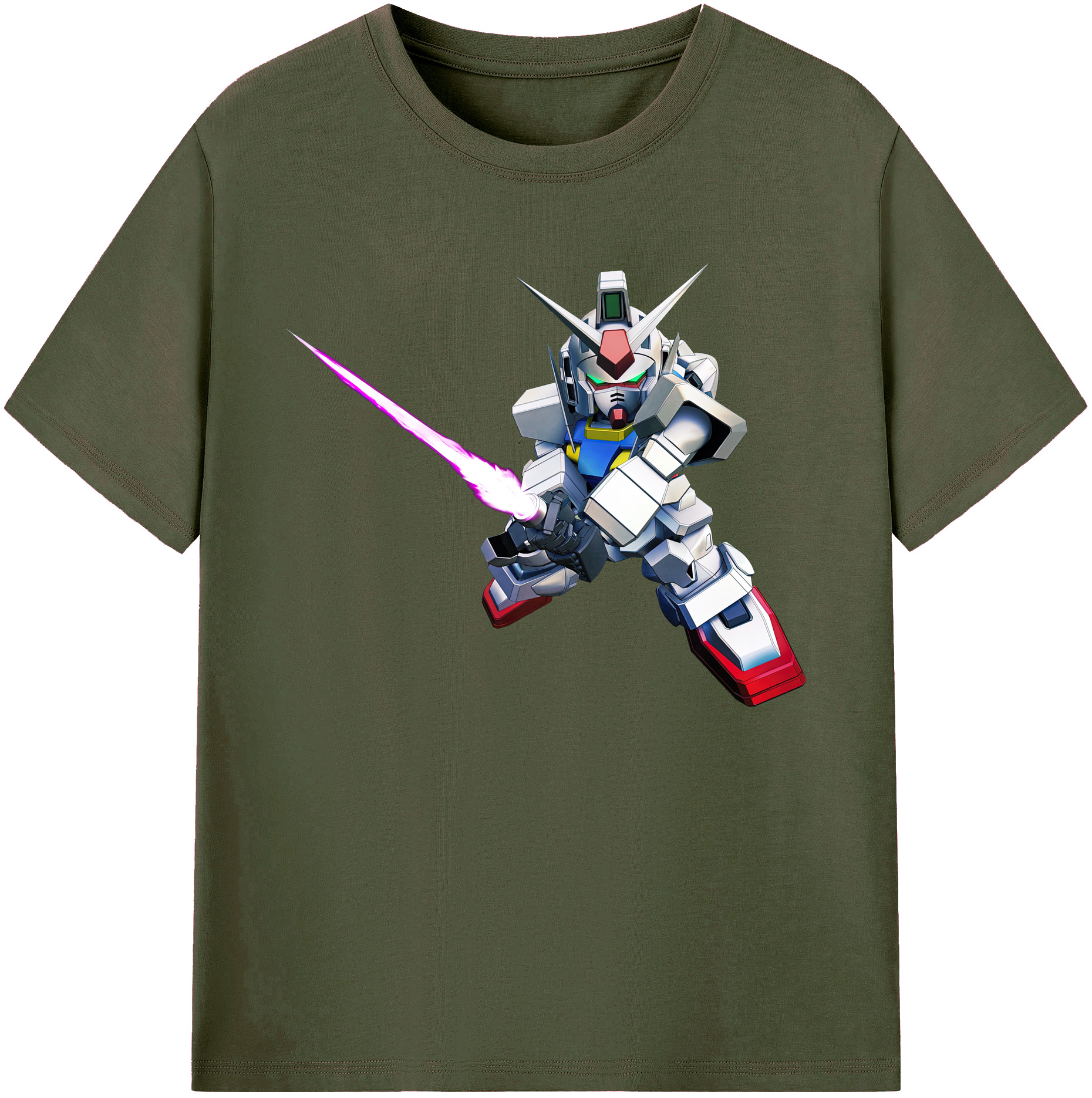 （画像用） 機動戦士ガンダム Mobile Suit Gundam 綿100％ メンズ半袖Tシャツ｜肌触りやわらか＆通気性